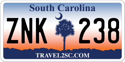 SC license plate ZNK238