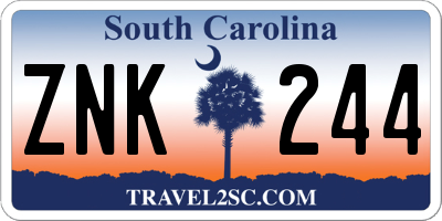 SC license plate ZNK244