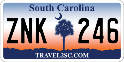 SC license plate ZNK246