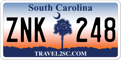 SC license plate ZNK248