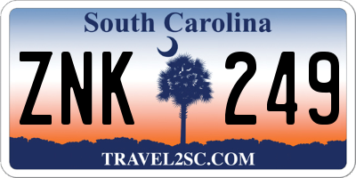 SC license plate ZNK249