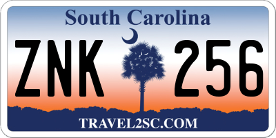 SC license plate ZNK256