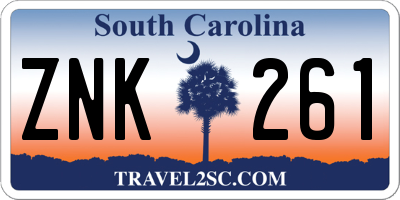 SC license plate ZNK261