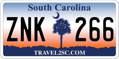 SC license plate ZNK266