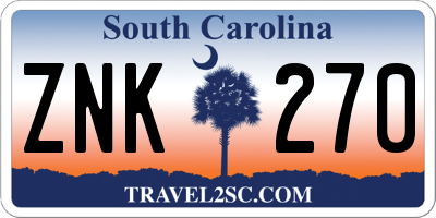 SC license plate ZNK270