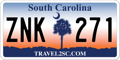 SC license plate ZNK271