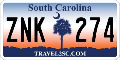 SC license plate ZNK274