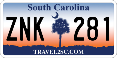 SC license plate ZNK281
