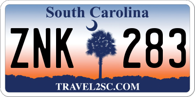 SC license plate ZNK283