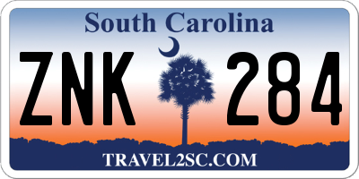 SC license plate ZNK284