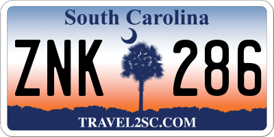 SC license plate ZNK286