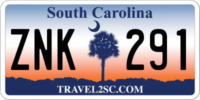 SC license plate ZNK291
