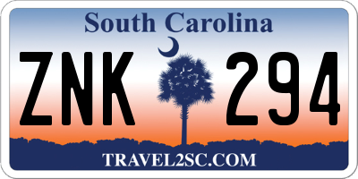 SC license plate ZNK294