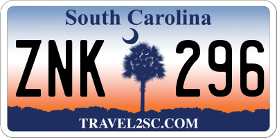 SC license plate ZNK296