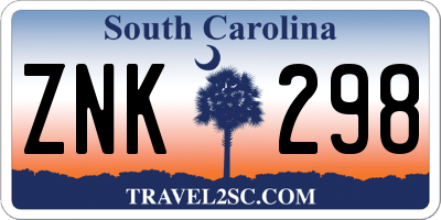 SC license plate ZNK298