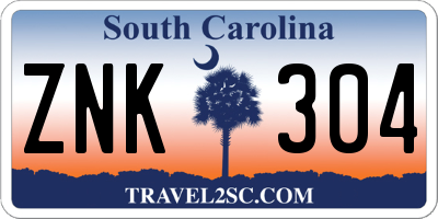 SC license plate ZNK304