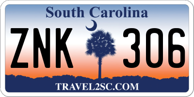 SC license plate ZNK306