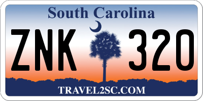 SC license plate ZNK320