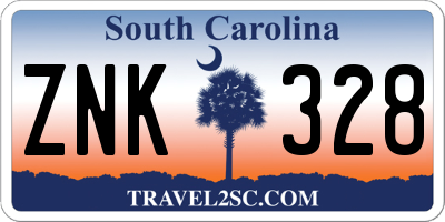 SC license plate ZNK328