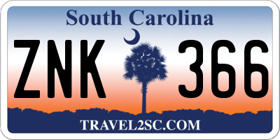 SC license plate ZNK366