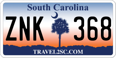 SC license plate ZNK368