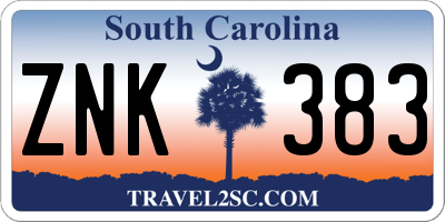 SC license plate ZNK383