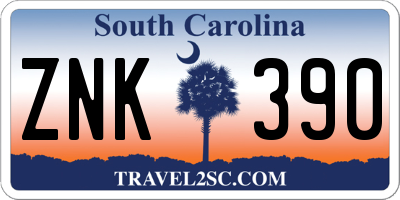 SC license plate ZNK390