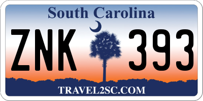 SC license plate ZNK393