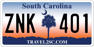 SC license plate ZNK401