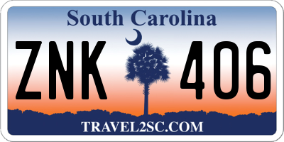 SC license plate ZNK406