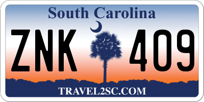 SC license plate ZNK409