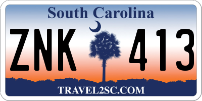SC license plate ZNK413