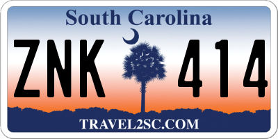SC license plate ZNK414