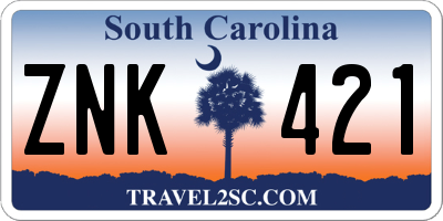 SC license plate ZNK421