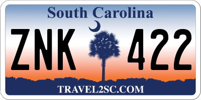 SC license plate ZNK422