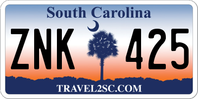 SC license plate ZNK425