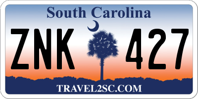 SC license plate ZNK427