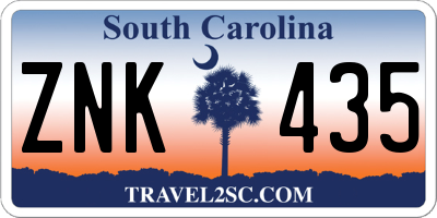 SC license plate ZNK435