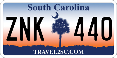 SC license plate ZNK440