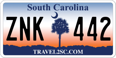 SC license plate ZNK442