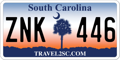 SC license plate ZNK446