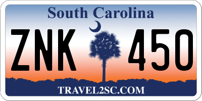 SC license plate ZNK450