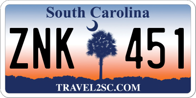 SC license plate ZNK451