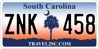 SC license plate ZNK458