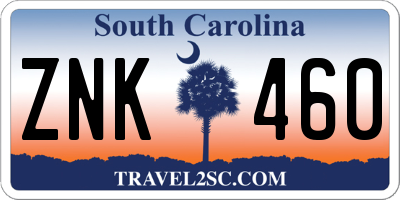 SC license plate ZNK460