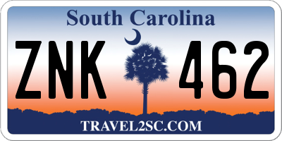 SC license plate ZNK462