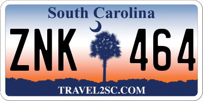 SC license plate ZNK464