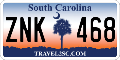SC license plate ZNK468