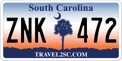 SC license plate ZNK472
