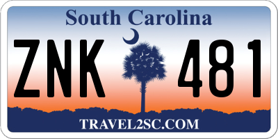 SC license plate ZNK481